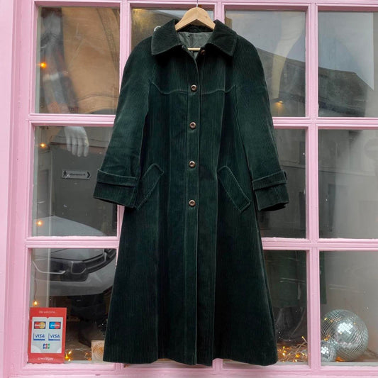 Vintage Green Corduroy Coat